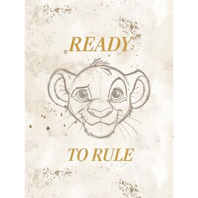Komar Väggmålning – Disney The Lion King Ready to Rule – storlek 30 x 40 cm – barnrum, väggdekoration Komar Väggmålning – Disney The Lion King Ready to Rule – storlek 30 x 40 cm – barnrum, väggdekoration