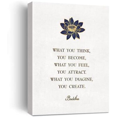 heshengzaixian What You Think You Become Buddha citat kanvas väggkonst målning, blå lotusblomma buddhism tryck affisch för yoga studio terapi Buddha rum, zen meditationsgåva, läs att hänga inramad 30 x 30 cm heshengzaixian What You Think You Become Buddha citat kanvas väggkonst målning, blå lotusblomma buddhism tryck affisch för yoga studio terapi Buddha rum, zen meditationsgåva, läs att hänga inramad 30 x 30 cm