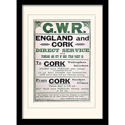 Pyramid GWR England och kork memorabilia konsttryck flera färger, 30 x 40 cm Pyramid GWR England och kork memorabilia konsttryck flera färger, 30 x 40 cm
