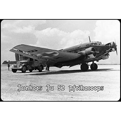 Schatzmix Junkers JU52 Afrikacorps (flyg) metallskylt dekor 20 x 30 tennskylt plåtskylt, plåt, flerfärgad 20 x 30 cm Schatzmix Junkers JU52 Afrikacorps (flyg) metallskylt dekor 20 x 30 tennskylt plåtskylt, plåt, flerfärgad 20 x 30 cm