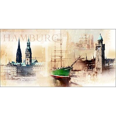 Pro-Art g1297g väggbild Giclée 'Hamburg' 100 x 50 cm Pro-Art g1297g väggbild Giclée 'Hamburg' 100 x 50 cm