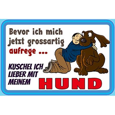 Schatzmix ordspråk 'Before I aufrege (hund) metallskylt väggdeko 20x30 cm tennskylt plåtskylt, tennskylt, tenn, flerfärgad Schatzmix ordspråk 'Before I aufrege (hund) metallskylt väggdeko 20x30 cm tennskylt plåtskylt, tennskylt, tenn, flerfärgad