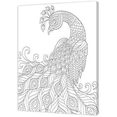 Pintcolor 7808.0 Ram med målarduk, Granträ; Bomull, Vit/Svart, 40 x 50 x 3.5 cm, 100% Made in Italy Pintcolor 7808.0 Ram med målarduk, Granträ; Bomull, Vit/Svart, 40 x 50 x 3.5 cm, 100% Made in Italy