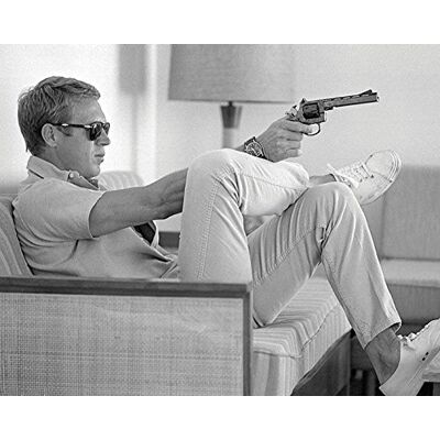Time Life WDC94074 "Steve McQueen Takes Aim" canvastryck, bomull, flerfärgad, 3,20 x 40,00 x 50,00 cm Time Life WDC94074 "Steve McQueen Takes Aim" canvastryck, bomull, flerfärgad, 3,20 x 40,00 x 50,00 cm