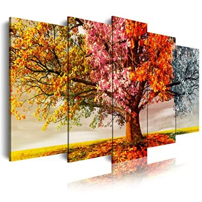 DekoArte – Modernt canvastryck av ett träd under fyra säsonger. 5 piezas (150 x 80 cm) flerfärgad DekoArte – Modernt canvastryck av ett träd under fyra säsonger. 5 piezas (150 x 80 cm) flerfärgad