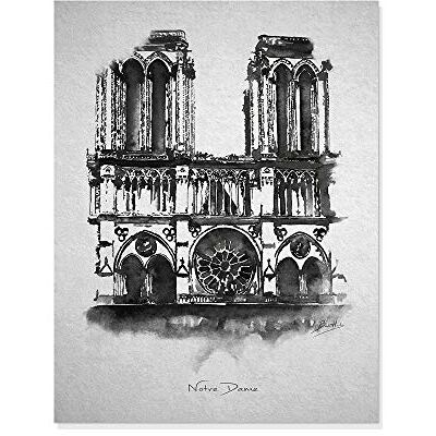 Arcoiris Home Dekorativa Bild Städer Notre Dame 40x30cm Arcoiris Home Dekorativa Bild Städer Notre Dame 40x30cm