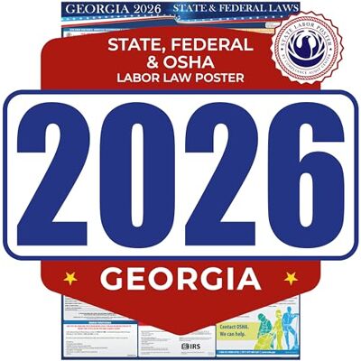 COMPLIANCE AUDIT CENTER 2019 Georgia State and Federal Labor Laws Poster OSHA Workplace Compliant 61 cm x 91 cm allt i ett obligatoriskt inlägg UV-belagd COMPLIANCE AUDIT CENTER 2019 Georgia State and Federal Labor Laws Poster OSHA Workplace Compliant 61 cm x 91 cm allt i ett obligatoriskt inlägg UV-belagd