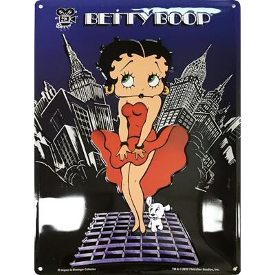 Les Collections Rétro 19002RA BETTY BOOP i klänning Marilyn i New York USA retro vintage dekorativ metallskylt storlek 30 x 40 cm med 4 perforeringar 5 mm för väggmontering amerikanska tecknade filmer Fleischer Studios Les Collections Rétro 19002RA BETTY BOOP i klänning Marilyn i New York USA retro vintage dekorativ metallskylt storlek 30 x 40 cm med 4 perforeringar 5 mm för väggmontering amerikanska tecknade filmer Fleischer Studios