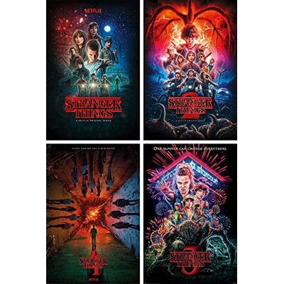 Close Up Stranger Things affischer set om 4 säsong 1-4 61 x 91,5 cm Close Up Stranger Things affischer set om 4 säsong 1-4 61 x 91,5 cm