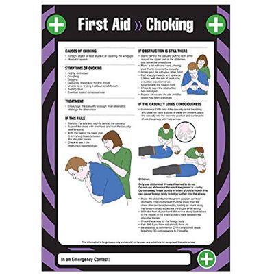 VSafety First Aid Poster – första hjälpen för choking A2-affisch – 594 x 420 mm – slitstark VSafety First Aid Poster – första hjälpen för choking A2-affisch – 594 x 420 mm – slitstark