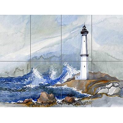 Artery8 PANDT0162 Fyr Nautisk Målning XL - Nautical Painting Poster Artery8 PANDT0162 Fyr Nautisk Målning XL - Nautical Painting Poster