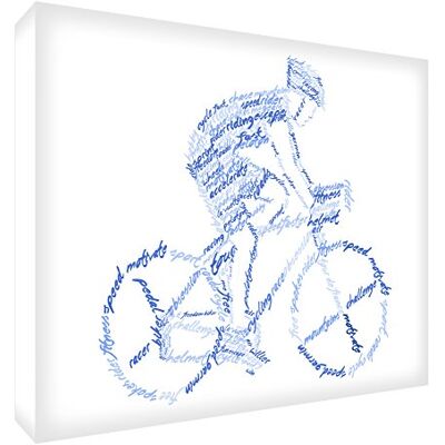 Little Helper Oh my Word! WSNB-BC-BIKE1216-07-DE premium konsttryck väggbild, blå Little Helper Oh my Word! WSNB-BC-BIKE1216-07-DE premium konsttryck väggbild, blå