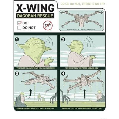 Komar Väggmålning – Star Wars X-Wing Instructions – storlek 30 x 40 cm – barnrum, väggdekoration Komar Väggmålning – Star Wars X-Wing Instructions – storlek 30 x 40 cm – barnrum, väggdekoration