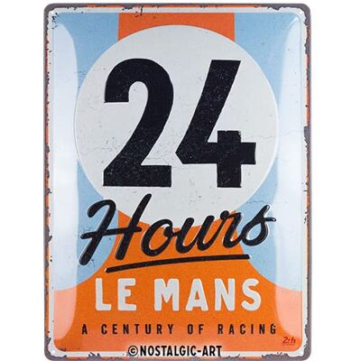 ART Plåtskylt i retrostil, 30 x 40 cm, 24h Le Mans – A Century of Racing – Presentidé för motorälskare, av metall, vintagedesign ART Plåtskylt i retrostil, 30 x 40 cm, 24h Le Mans – A Century of Racing – Presentidé för motorälskare, av metall, vintagedesign