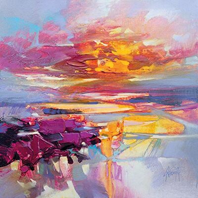 Scott Konstgruppen (Uist Causeways 2 tryck på duk, flerfärgad, 85 x 85 cm Scott Konstgruppen (Uist Causeways 2 tryck på duk, flerfärgad, 85 x 85 cm