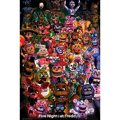 Close Up Five Nights at Freddy's affisch Ultimate Group (61 cm x 91,5 cm) + Ü-affisch Close Up Five Nights at Freddy's affisch Ultimate Group (61 cm x 91,5 cm) + Ü-affisch