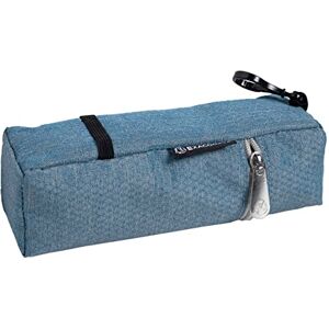 Exacompta Ref. 52790E kartong med 6 pennfodral Bee Blue polyester vaxkakemönster pennburk förvandlas till en pennburk med klämma ljusblå och marinblå färger Exacompta Ref. 52790E kartong med 6 pennfodral Bee Blue polyester vaxkakemönster pennburk förvandlas till en pennburk med klämma ljusblå och marinblå färger