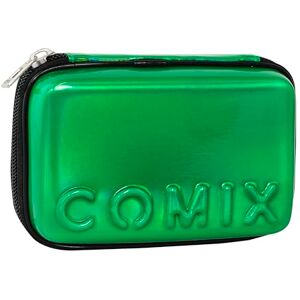 COMIX Skolfodral, Maxi Zip för barn och pojkar, med brevpapper set, inklusive brevpapper, hårt fodral med präglad Maxi logotyp och metalldragkedja, 21 x 14,5 h x 6,5 cm, grön, Grön, Vardaglig COMIX Skolfodral, Maxi Zip för barn och pojkar, med brevpapper set, inklusive brevpapper, hårt fodral med präglad Maxi logotyp och metalldragkedja, 21 x 14,5 h x 6,5 cm, grön, Grön, Vardaglig