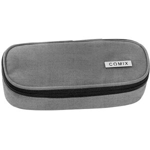 COMIX Ovala skolpennfodral för barn och ungdomar, perfekt för förvaring av kontorsmaterial, med avdelare inuti med elastiska öglor och praktisk dragkedja, 22 x 5H x 7 cm, grå, Grå, Vardaglig COMIX Ovala skolpennfodral för barn och ungdomar, perfekt för förvaring av kontorsmaterial, med avdelare inuti med elastiska öglor och praktisk dragkedja, 22 x 5H x 7 cm, grå, Grå, Vardaglig