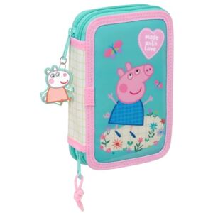 safta PEPPA PIG PRETTY FLOWERS Skolväska för barn, Färgfodral, med 29 medföljande verktyg, perfekt för barn i åldrarna 5 till 14 år, bekvämt och mångsidigt, kvalitet och styrka, 12,5 x 4 x 19,5 cm, safta PEPPA PIG PRETTY FLOWERS Skolväska för barn, Färgfodral, med 29 medföljande verktyg, perfekt för barn i åldrarna 5 till 14 år, bekvämt och mångsidigt, kvalitet och styrka, 12,5 x 4 x 19,5 cm,