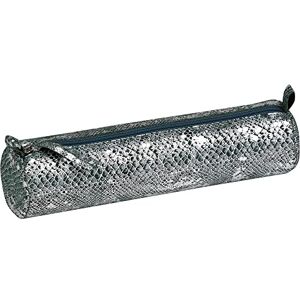 Clairefontaine 410105C himmelsk rund skolväska 5,5 x 22 cm i äkta lammskinn, grön laser + silver Clairefontaine 410105C himmelsk rund skolväska 5,5 x 22 cm i äkta lammskinn, grön laser + silver