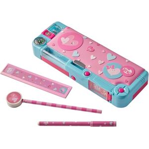 Tinc Pop-Out fack skola pennfodral – hjärtan – blå och rosa – inkluderar penna med suddgummi, kulspetspenna och 15 cm linjal – hemliga fack med tryckknapp, BLÅ, Hjärtdesign tryckfack pennfodral med Tinc Pop-Out fack skola pennfodral – hjärtan – blå och rosa – inkluderar penna med suddgummi, kulspetspenna och 15 cm linjal – hemliga fack med tryckknapp, BLÅ, Hjärtdesign tryckfack pennfodral med