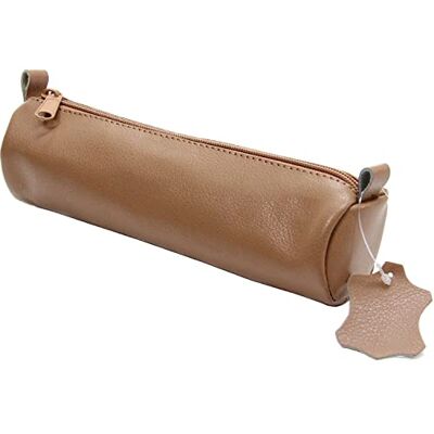 ALASSIO 43016 – Pennfodral av äkta läder, naturligt, slotter ca 21 x 6 cm, mörkbrun ALASSIO 43016 – Pennfodral av äkta läder, naturligt, slotter ca 21 x 6 cm, mörkbrun