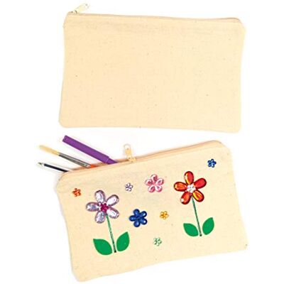 Baker Ross E6627 Ross pennfodral i tyg – för barn att dekorera – förvaring brevpapper – 5 stycken, 21,5 cm x 12 cm Baker Ross E6627 Ross pennfodral i tyg – för barn att dekorera – förvaring brevpapper – 5 stycken, 21,5 cm x 12 cm