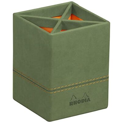 Rhodia 194530C Pot à Crayons Sauge 8x8x11 cm Piqûres Sellier Orange Extérieur Simili Cuir-Collection Home Office rama Organisation de Bureau & Rangement Design Rhodia 194530C Pot à Crayons Sauge 8x8x11 cm Piqûres Sellier Orange Extérieur Simili Cuir-Collection Home Office rama Organisation de Bureau & Rangement Design