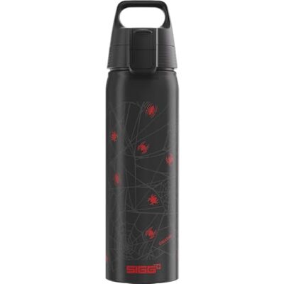 Sigg – drickflaska i aluminium för barn – WMB ONE Kids Spiderman Webs – kolsyrad – läckagesäker – fjäderlätt – BPA-fri – klimatneutralt certifierad – sport och skola – svart – 0,75 l Sigg – drickflaska i aluminium för barn – WMB ONE Kids Spiderman Webs – kolsyrad – läckagesäker – fjäderlätt – BPA-fri – klimatneutralt certifierad – sport och skola – svart – 0,75 l