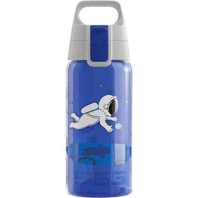 Sigg Vattenflaska för barn – Viva One Space – lämplig för kolsyrade drycker – läckagesäker – diskmaskinssäker – BPA-fri – sport och skola – blå – 0,5 l Sigg Vattenflaska för barn – Viva One Space – lämplig för kolsyrade drycker – läckagesäker – diskmaskinssäker – BPA-fri – sport och skola – blå – 0,5 l