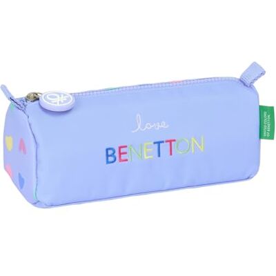 safta BENETTON LILA pennfodral med dragkedja och fack, barnfodral, perfekt för skolbarn, bekväm och mångsidig, kvalitet och styrka, 21 x 7 x 8 cm, Lila, M, Avslappnad safta BENETTON LILA pennfodral med dragkedja och fack, barnfodral, perfekt för skolbarn, bekväm och mångsidig, kvalitet och styrka, 21 x 7 x 8 cm, Lila, M, Avslappnad