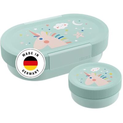Sigg Lunchlåda set för barn – Lumo Unistar – matlåda med extra burk – fjäderlätt brödlåda enhörning – 2-i-1 – BPA-fri – ljusblå – 0,8 l Sigg Lunchlåda set för barn – Lumo Unistar – matlåda med extra burk – fjäderlätt brödlåda enhörning – 2-i-1 – BPA-fri – ljusblå – 0,8 l