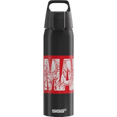 Sigg – drickflaska i aluminium för barn – WMB ONE Kids Marvel Logo – kolsyrad – läckagesäker – fjäderlätt – BPA-fri – klimatneutralt certifierad – sport och skola – svart – 0,75 l Sigg – drickflaska i aluminium för barn – WMB ONE Kids Marvel Logo – kolsyrad – läckagesäker – fjäderlätt – BPA-fri – klimatneutralt certifierad – sport och skola – svart – 0,75 l