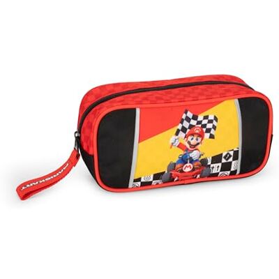 Franco Cosimo Panini MARIO KART Officiell Mario Kart skolväska, fyrkantigt, stort pennfodral för kontorsmaterial, med praktisk dragkedja, 22 x 11 x 8 cm, Flerfärgad, Mario Kart Franco Cosimo Panini MARIO KART Officiell Mario Kart skolväska, fyrkantigt, stort pennfodral för kontorsmaterial, med praktisk dragkedja, 22 x 11 x 8 cm, Flerfärgad, Mario Kart