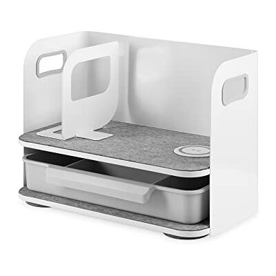 Digitus Desk Organizer+ fack+QI-ladd. Vit/grå Digitus Desk Organizer+ fack+QI-ladd. Vit/grå