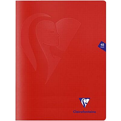 Clairefontaine 333312C Ett set med 10 röda Mimesys häftade anteckningsböcker 24 x 32 cm 48 små rutor 90 g vitt papper polyprofilt Clairefontaine 333312C Ett set med 10 röda Mimesys häftade anteckningsböcker 24 x 32 cm 48 små rutor 90 g vitt papper polyprofilt