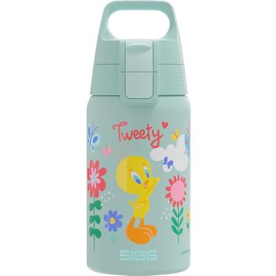Sigg – drickflaska i rostfritt stål för barn – SHIELD ONE Tweety – lämplig för kolsyrade drycker – fjäderlätt – BPA-fri – sport och skola – ljusblå med tweety – 0,5 l Sigg – drickflaska i rostfritt stål för barn – SHIELD ONE Tweety – lämplig för kolsyrade drycker – fjäderlätt – BPA-fri – sport och skola – ljusblå med tweety – 0,5 l