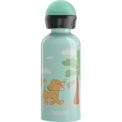 Sigg – aluminiumvattenflaska för barn – KBT Disney Simba Roar – Lejonkungen – läckagesäker och okrossbar – fjäderlätt – BPA-fri – klimatneutral certifierad – sport och skola – vitgrön – 0,4 l Sigg – aluminiumvattenflaska för barn – KBT Disney Simba Roar – Lejonkungen – läckagesäker och okrossbar – fjäderlätt – BPA-fri – klimatneutral certifierad – sport och skola – vitgrön – 0,4 l