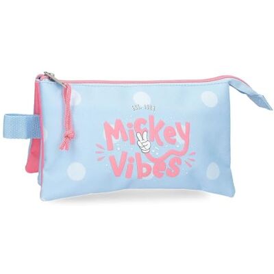 Disney Joumma Musse Vibes Trippelfodral Blå 22 x 12 x 5 cm Polyester 1,32 L, Blå, Talla única, Trefaldigt fodral Disney Joumma Musse Vibes Trippelfodral Blå 22 x 12 x 5 cm Polyester 1,32 L, Blå, Talla única, Trefaldigt fodral