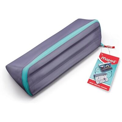 Maped Pennfodral XXL Basic med XXL-öppning: lätt att hitta och ta bort pennorna resistent polyester målbar med färgglada och filtpennor stor dragkedja lila Maped Pennfodral XXL Basic med XXL-öppning: lätt att hitta och ta bort pennorna resistent polyester målbar med färgglada och filtpennor stor dragkedja lila