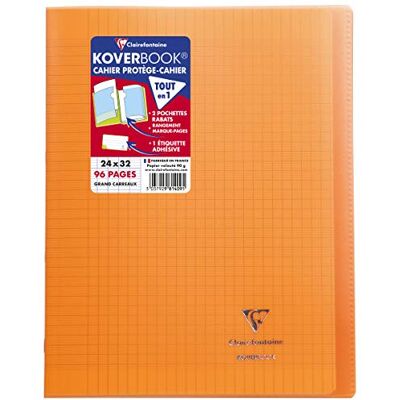 Clairefontaine 981409C En uppsättning med 10 koverbook orange häftade anteckningsböcker 24 x 32 cm 96 sidor stora plattor vitt papper 90 g polyproomslag Clairefontaine 981409C En uppsättning med 10 koverbook orange häftade anteckningsböcker 24 x 32 cm 96 sidor stora plattor vitt papper 90 g polyproomslag