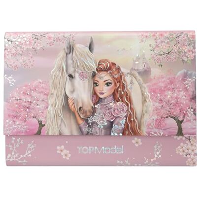 Depesche 13616 TOPModel Viva Violet – brevpappersset i mapp, med modellmotiv, häst och blommor, inkl. brevblad och kuvert Depesche 13616 TOPModel Viva Violet – brevpappersset i mapp, med modellmotiv, häst och blommor, inkl. brevblad och kuvert
