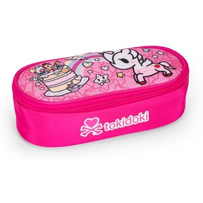 Franco Cosimo Panini TOKIDOKI Tokidoki officiellt pennfodral för flickor, ovalt pennfodral med innerficka, avdelare med elastiska öglor och praktisk dragkedja, 22 x 7 x 7 x 9,5 cm, rosa, Flerfärgad, Franco Cosimo Panini TOKIDOKI Tokidoki officiellt pennfodral för flickor, ovalt pennfodral med innerficka, avdelare med elastiska öglor och praktisk dragkedja, 22 x 7 x 7 x 9,5 cm, rosa, Flerfärgad,