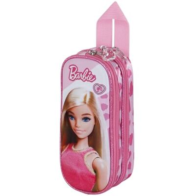 KARACTERMANIA Barbie Fashion-3D dubbel pennfodral, rosa, 22 x 9,5 cm, Rosa, En storlek, 3D dubbelt pennfodral mode KARACTERMANIA Barbie Fashion-3D dubbel pennfodral, rosa, 22 x 9,5 cm, Rosa, En storlek, 3D dubbelt pennfodral mode