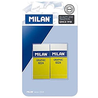 MILAN BPM9243 Förpackning med 2 plastgummi MILAN BPM9243 Förpackning med 2 plastgummi