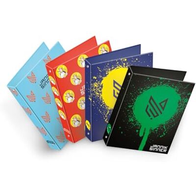 Pigna Pack med 5 ringmappar, Jannik Sinner av Pigna Pack med 5 ringmappar, Jannik Sinner av