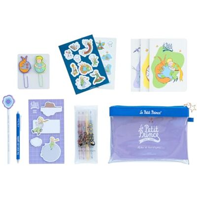 Grupo Erik The Little Prince Stationery Set Disney Pencil Case With A6 Notebooks, Highlighters, Sticky Notes, Paper Clips, Stickers, Pen, Pencil The Little Prince Gifts Grupo Erik The Little Prince Stationery Set Disney Pencil Case With A6 Notebooks, Highlighters, Sticky Notes, Paper Clips, Stickers, Pen, Pencil The Little Prince Gifts