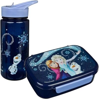 Scooli Frozen-set för barn: matlåda + flaska, perfekt för skola/förskola, från 4 år Scooli Frozen-set för barn: matlåda + flaska, perfekt för skola/förskola, från 4 år