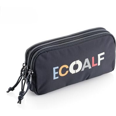 Miquelrius Trefaldigt rektangulärt skolfodral, pennfodral med 3 fack, återvunnen nylon, dragkedja, stort klassfodral, 210 x 105 x 60 mm, Marinblå, 210 x 105 x 60 mm, sportväska Miquelrius Trefaldigt rektangulärt skolfodral, pennfodral med 3 fack, återvunnen nylon, dragkedja, stort klassfodral, 210 x 105 x 60 mm, Marinblå, 210 x 105 x 60 mm, sportväska